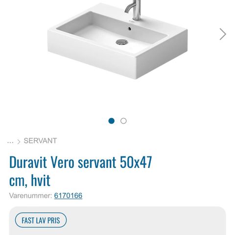 Duravit vero servant 50x47 2 stk