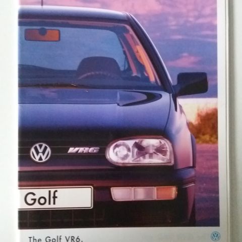VW GOLF VR6 -brosjyre.