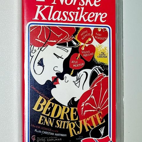 VHS SMALL BOX.NORSKE KLASSIKERE.BEDRE ENN SITT RYKTE 1955.