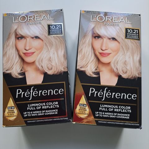 Permanent hårfarge fra Loreal Paris. Nytt.2 stk