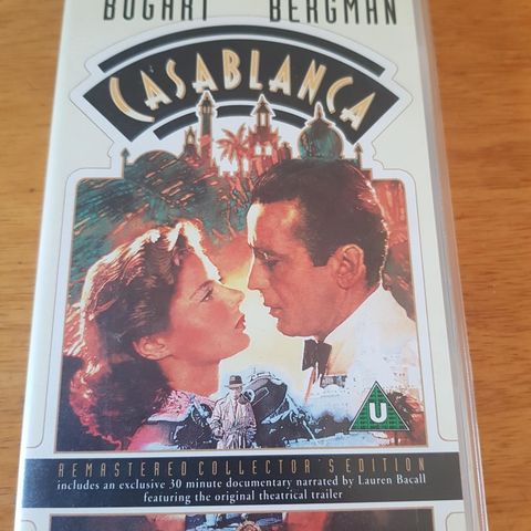 Casablanca med Ingrid Bergman Vhs