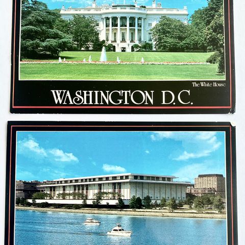 Postkort USA Washington D.C. The White House og John F. Kennedy Center