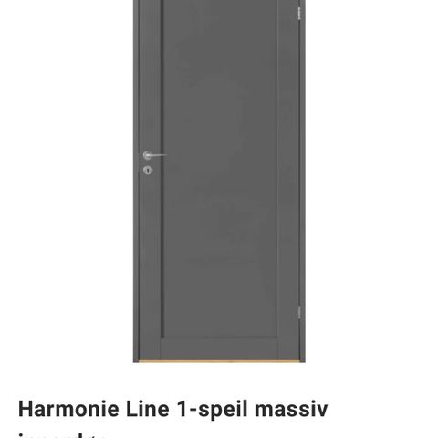 Harmonie line 1 innerdører i dempet sort - massiv