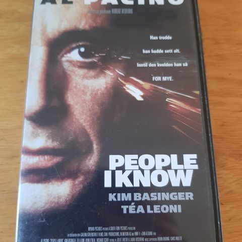 People i Know med Al Pacino Vhs Ny