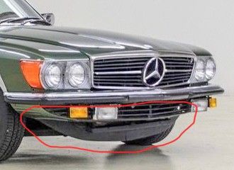 W107 Mercedes - spoiler