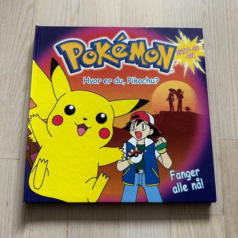 Pokémon - Hvor er du Pikachu?  Sprett-opp-bok fra 2001