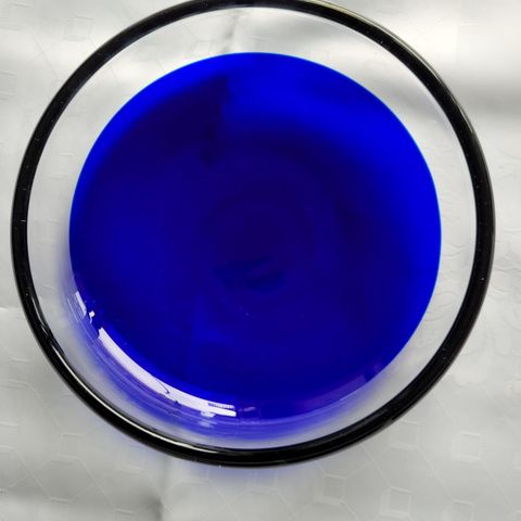 Blått glassvase