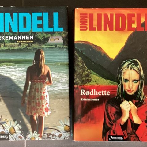 UNNI LINDELL- 4 meget flotte bøker «JEG VET HVOR DU BOR» 2016 «RØDHETTE» 2004++