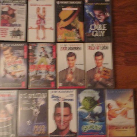 VHS Komedier Cheech & Chong Chaplin Carrey Murphy Bean Spade Nielsen Python