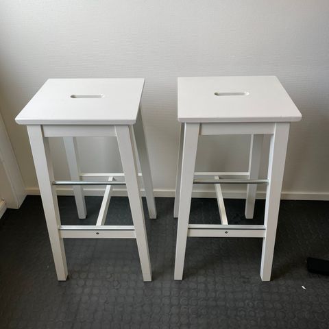 2stk IKEA Nilsolle barkrakk - hvitlakkert