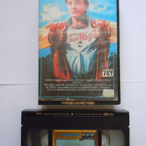Sjelden VHS Big Box utleiefilm - Teen Wolf 1985 Michael J.Fox - Juno Media