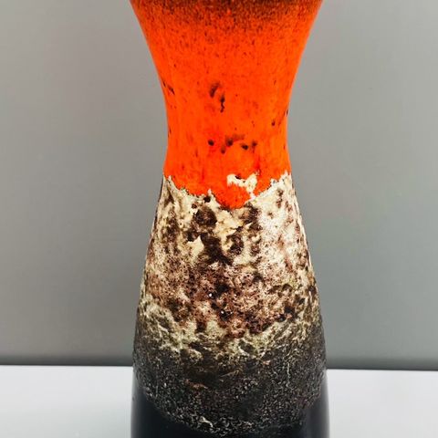 Dümler & Breiden Tyskland 21 cm vase i fat lava keramikk 1970-tallet