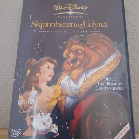 Skjønnheten og udyret - Romantikk / Familie / Animasjon (DVD) –  3 filmer for 2