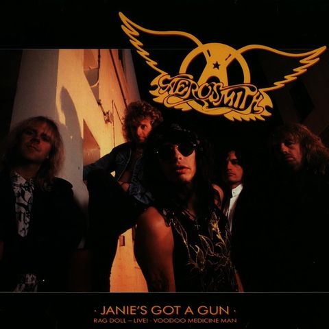 Aerosmith – Janie's Got A Gun / Rag Doll - Live / Voodoo Medicine Man( 12" 1989)