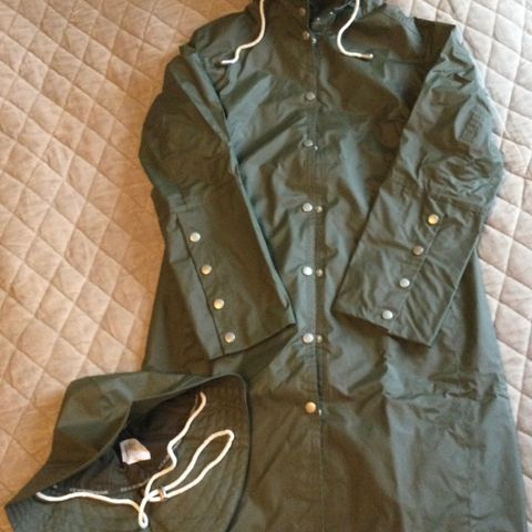 ILSE JACOBSEN original raincoat +  sydvest, army str XS (NY/UBRUKT)