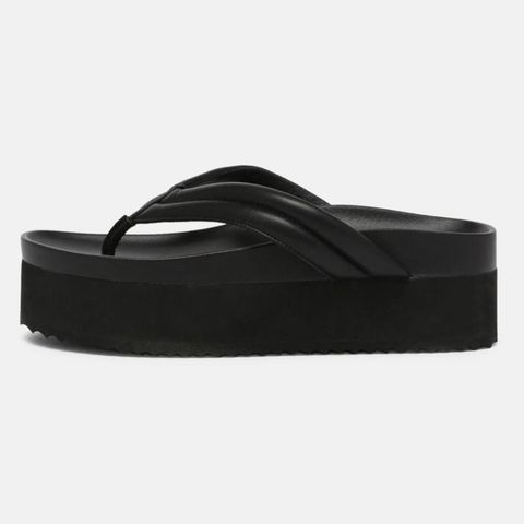 Fine og kule sorte platå flip flopper - sandaler fra MONKI str 39