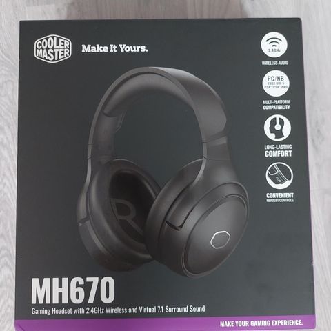 *FORSEGLET* Cooler Master MH670 Trådløst Gaming Headset | BILLIG!