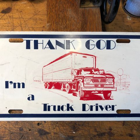 Truck driver skilt