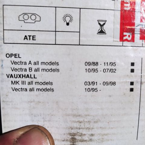 Opel Vectra B hele bremse sett 1996-2002