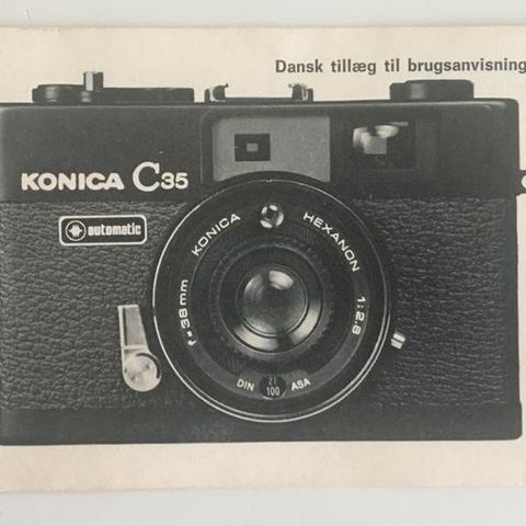 Konica C 35 Dansk Tillæg Til  Bruksanvisning