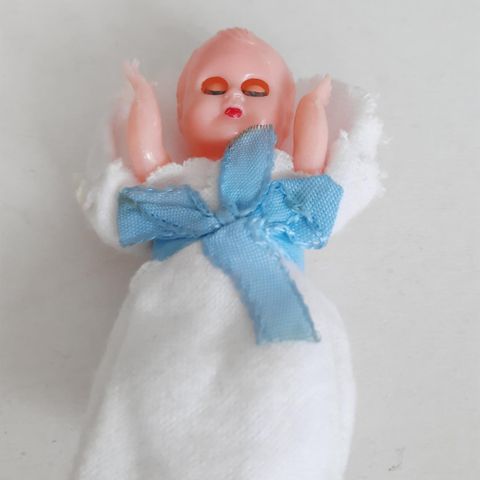 Liten vintage baby figur