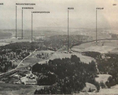 Oversiktsbilde/illu-strasjon fra Ski i 1968, fra Morgenpostens bildearkiv