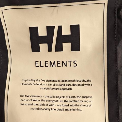 Helly Hansen Elements jakke som ny XXL 2XL