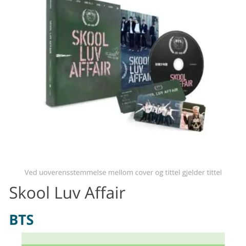 Uåpnet BTS Skool Luv Affair