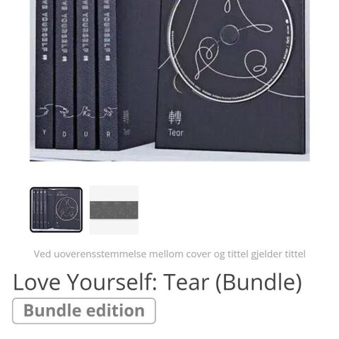 Uåpnet BTS Love Yourself: Tear (Bundle)