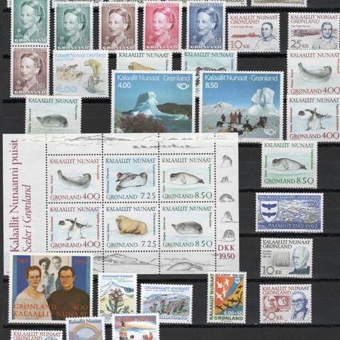 Grønland Postfrisk  1990-92