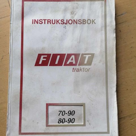 Fiat traktor instruksjonsbok.
