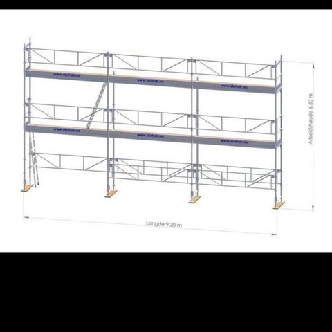 Utleie av lett stillas cirka 95 m2