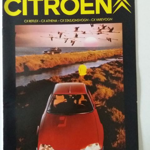 1982 CITROEN CX -brosjyre. ( NORSK )