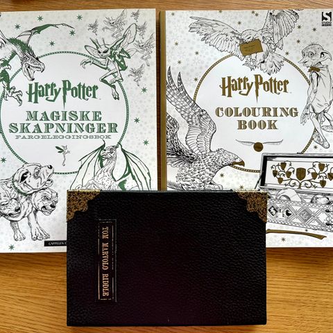 Harry Potter-Tom Riddles Dagbok /fargeleggingsbok 2 stk, ny, 350,- (orig.750,-)