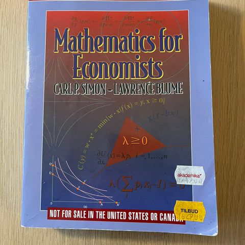 Mathematics for Economists - Simon & Blume