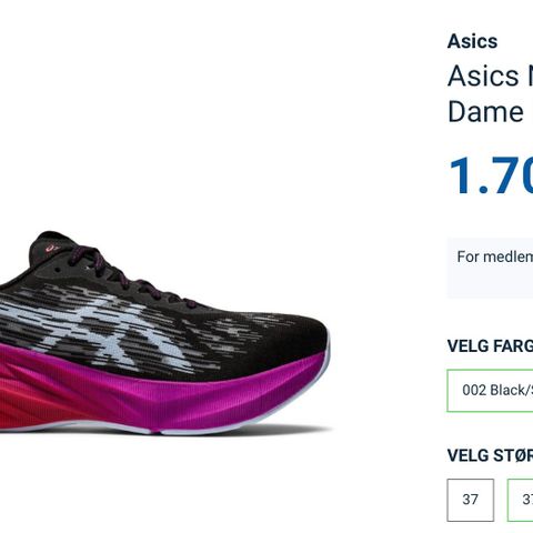 Asics løpe sko til dame .