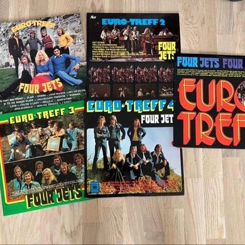 LP vinyl Four Jets Euro-treff 1-5 - samlet pris for alle 5