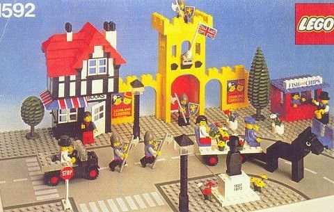 Vintage Lego Town square 1592 - Dutch