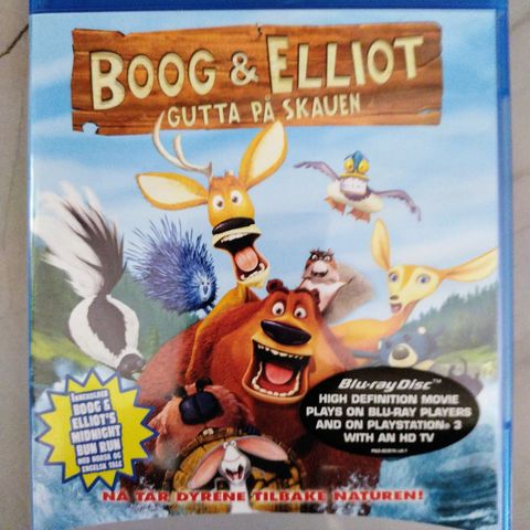 Blu-ray barnefilm. Boog & Elliot. Gutta på skauen. Norsk tale og tekst