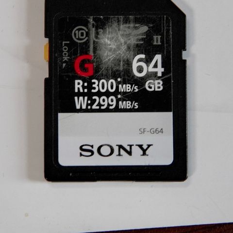 Sony SF-G64 UHS-II 64 GB SDXC-kort