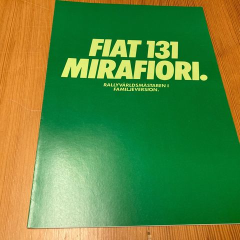 BILBROSJYRE - FIAT 131 MIRAFIORI - 1981