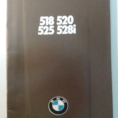 BMW 518, 520, 525 og 528i -brosjyre.