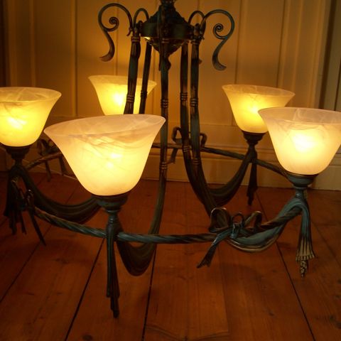 Taklampe, stor, vintage