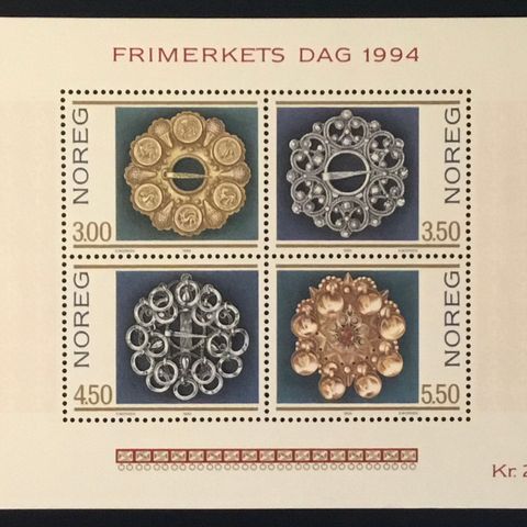 Norge 1994 - Frimerkets dag / sølvsmedkunst - postfrisk  (N-84)