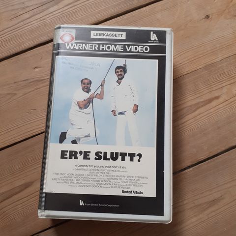 ER'E SLUTT? THE END. BURT REYNOLDS. NORSK BIG BOX VHS UTLEIEFILM.