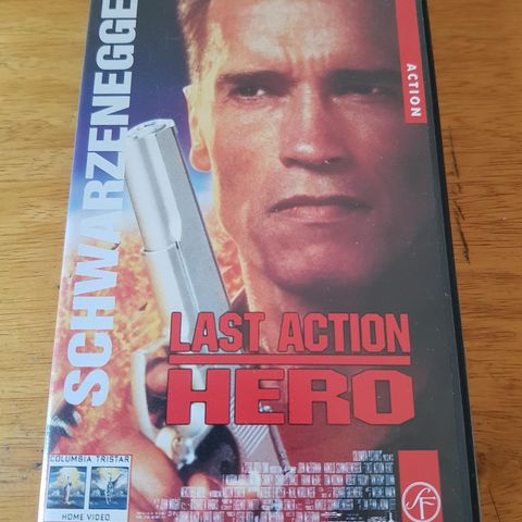 Last Action Hero med Arnold Schwarzenegger vhs