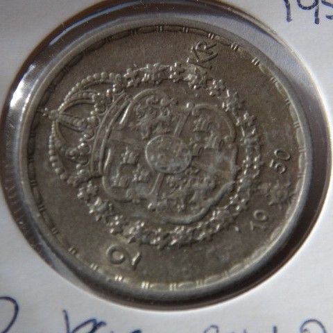 2 kroner Sverige 1950 sølv 0.400