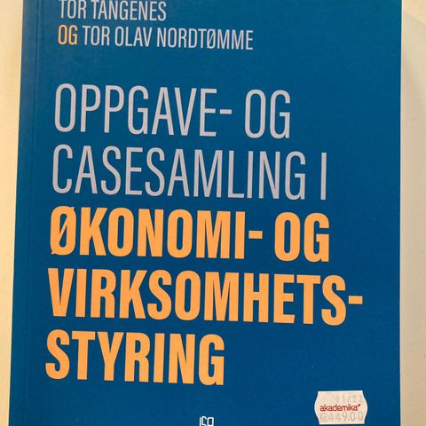 Oppgave- og Casesamling i Økonomi- og Virksomhetsstyring