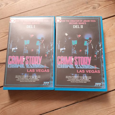 CRIME STORY LAS VEGAS 1+2. NORSKE BIG BOX VHS UTLEIEFILMER.