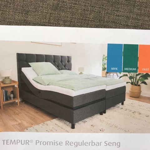 Tempur Promise el seng 180x200 med 10 cm smart Cool fra